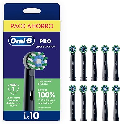 Pro CrossAction Cabezales de Recambio Originales, Negro, Pack de 10