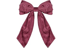 MOTIQUE ACCESSORIES Velour Bow Clip, 6.5 Inch (Mauve)