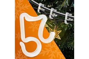 EVRBLOCK Holiday Christmas Light Clips – 100 Pack Gutter Clips for Christmas Lights – Weatherproof, Plastic, Translucent, Flexible & Long Lasting | Easy to Install for Roof, Gutters, Outdoor String Lights