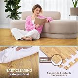 Yes4All EVA Interlocking Mats Puzzle Floor Tiles 12 Tiles 12x12x0.44 in Light view 4