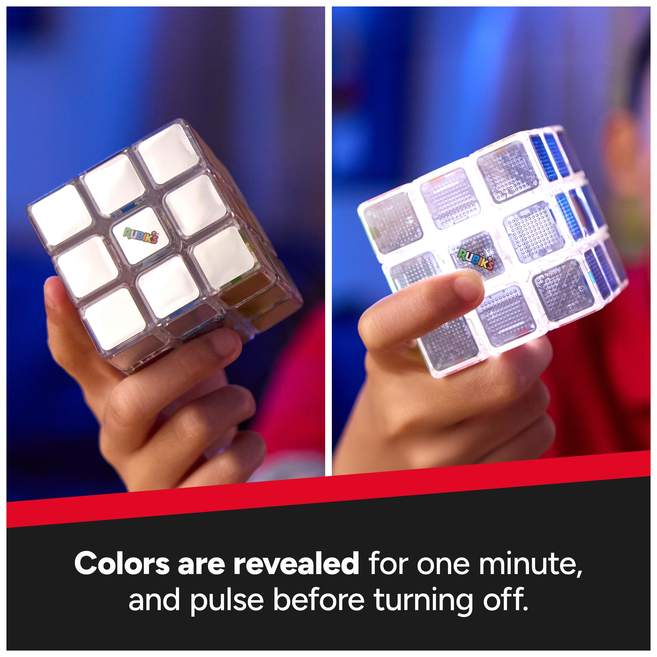 Rubik’s Cube, Pulse Cube, Light-Up Brain Teaser Puzzle for Speed Cubers, Solve The Puzzle Before The Lights Turn Off, Problem-Solving Brain Teaser & Fidget Toy, Stocking Stuffers for Ages 8 & Up