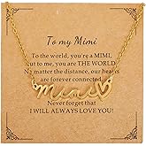 Mimi Necklace -Mimi Gifts for Grandma, Grandma Necklace Mimi Necklaces for Women, Mimi Gifts Christmas Birthday Silver Necklace Gift for Grandma, Mama Necklace Gold Gift for Women, Jewelry Gifts