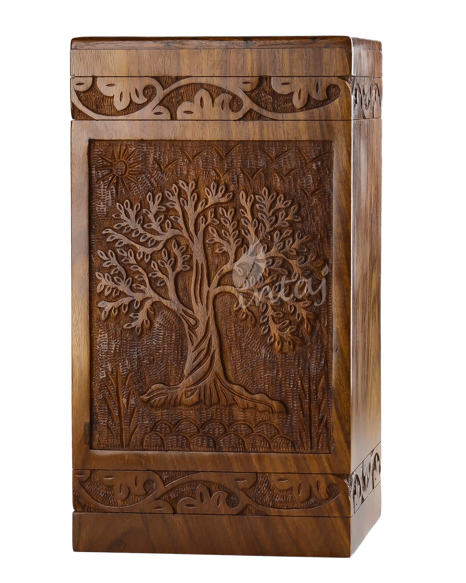 INTAJ Wooden Tree of Life Cremation Urns for Human