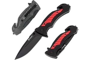 FIREBIRD Ganzo G628-RD EDC Folding Pocket Knife Razor Sharp 8Cr14 Blade PP Handle with Clip Outdoor Hunting Fishing Hiking Folder Best Gift for Men (Red)