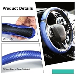 3 Pc Car Carbon Fiber Anti-Skid Steering Wheel
