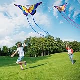 HONBO Butterfly Kite 55x28 Large Easy Fly Kids 4-8 300ft Line Handle view 5