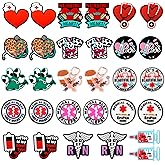 Sunrony 30PCS Medical Silicone Focal Beads Bulk, Pattern Focal Silicone Beads for Keychain Making Pens and Crafts Decoration(Medical Theme Mixed)