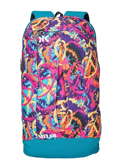 KILLER Polyester and Fabric 12 L Flower Small Outdoor Multicolour Mini Backpack