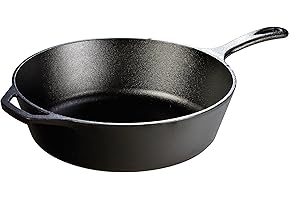 Lodge L10DSK3 12" Deep Cast Iron Skillet, Black, 12"