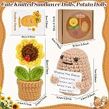 Pipihome Positive Potato Sunflower Crochet Gift Set Lovely Support Doll view 6