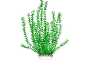 Emotionlite Aquarium Plants, Artificial Fish Tank Plastic Decorations Decor Plants Green 1 Pack