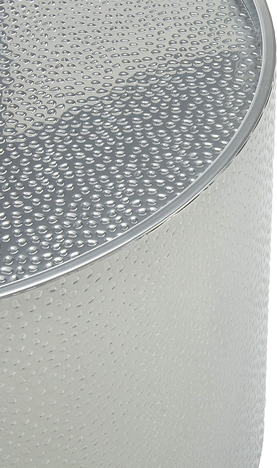 Christopher Knight Home Rache Modern Round Coffee Table with Hammered Iron, Silver, 26. 00” L x 26. 00” W x 17. 00” H: Kitchen & Dining