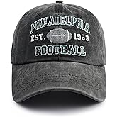 Brfmholfa Football Embroidered Baseball Hat, Adjustable Unisex Cotton Football Baseball Cap