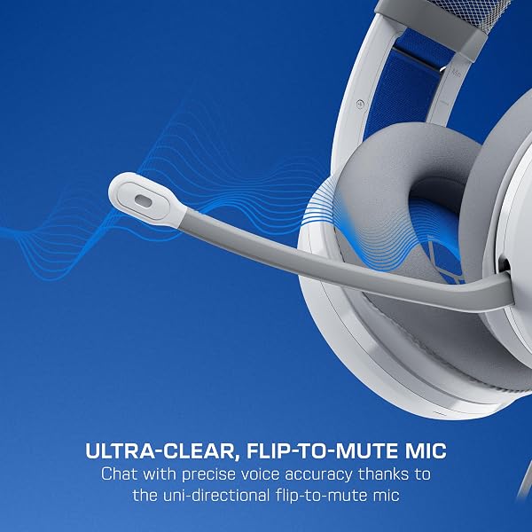 TURTLE BEACH ATLAS 200 WIRED GAMING HEADSET OFFICIALLY LICENSED FOR PLAYSTATION, PS5, PS4, 50MM NANOCLEAR DRIVERS, FLIP-TO-MUTE MIC, MEMORY FOAM CUSHIONS, FLOATING HEADBAND – WHITE