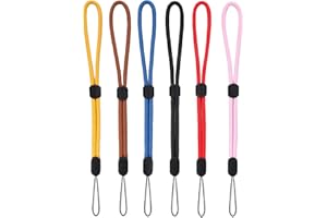 YOUOWO Wrist Lanyards adjustable length 6 pcs small Strap Wrist Short Lanyard for Keys Phone Cases Lanyard Keychain USB