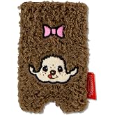 Sonix x Monchhichi Plush Magnetic Phone Wallet | Cute Fuzzy Phone Card Holder Compatible with MagSafe Phones and Cases | Monchhichi Girl