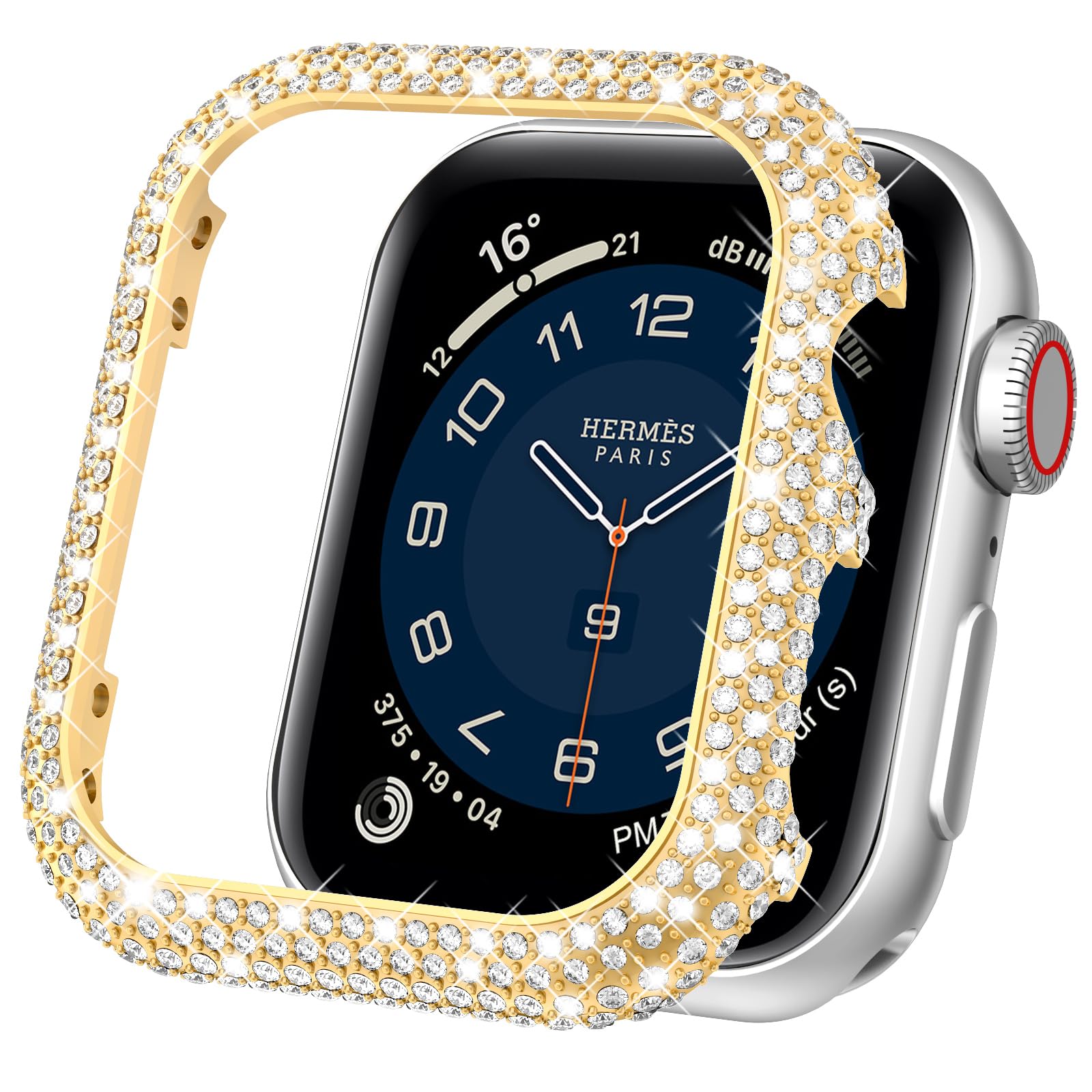 Photo 1 of Mosonio Metal Case Cover Compatible with Apple Watch 40mm, Full Bling Metal Watch case 40mm for Women(WT:0.34oz), Shiny and Durable Protective Case Cover for iwatch Series 6 5 4 Se 40 mm (Gold,40mm)