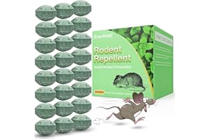 EVERFIELD Mouse Rodent Repellent, 24Pcs Peppermint Oil Moth Balls for Rats Mice Deterrent, Safe for Humans & Pets, Pouches for Roaches, Pest Pouches for Roaches, Ant, Bugs, Spider