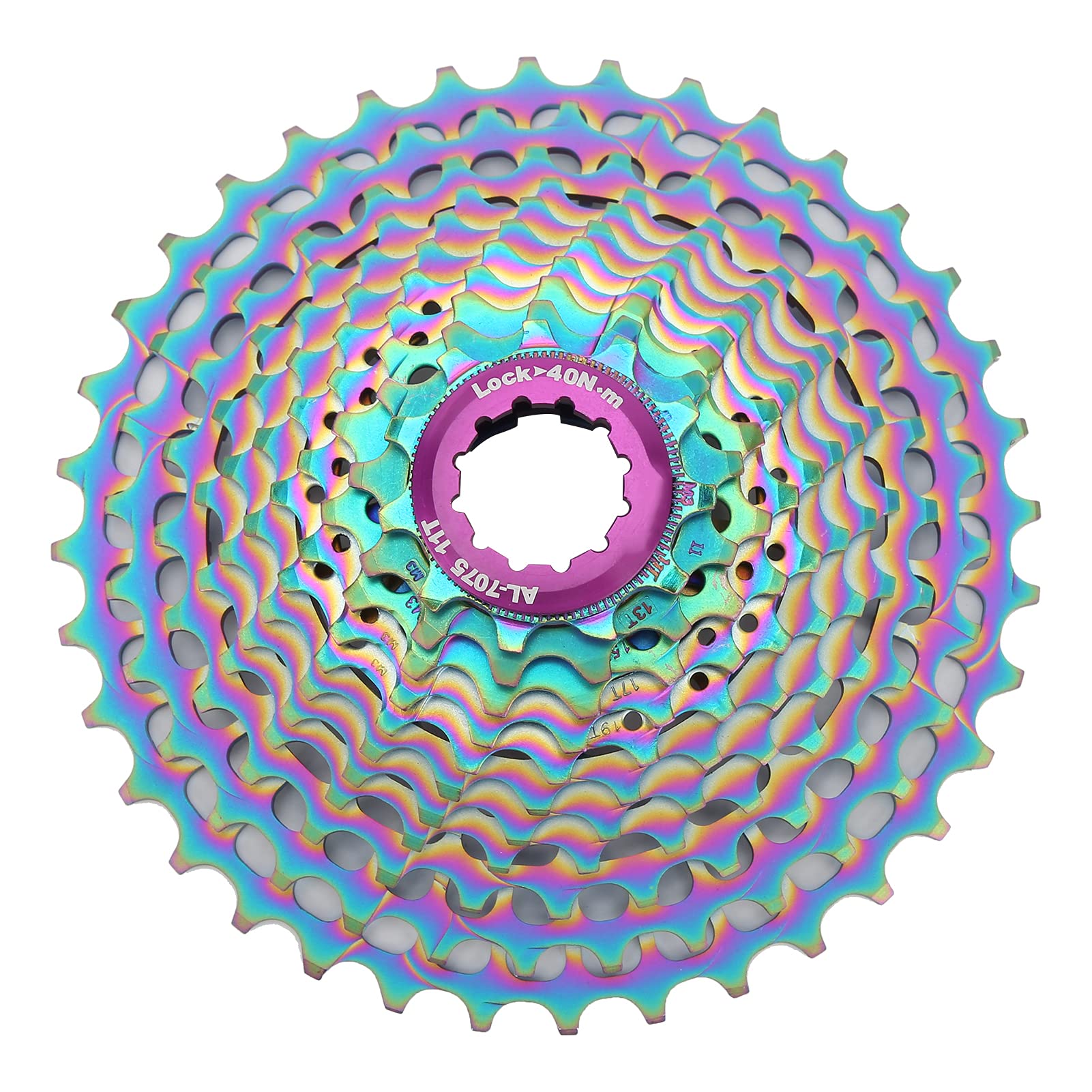 View 1 of 11-Speed Cassette, Hollow Design, 11-36T Bicycle Cassette, Aluminum Steel Construction for Road Cyclists, Mountain Bikers, Racers, Commuters