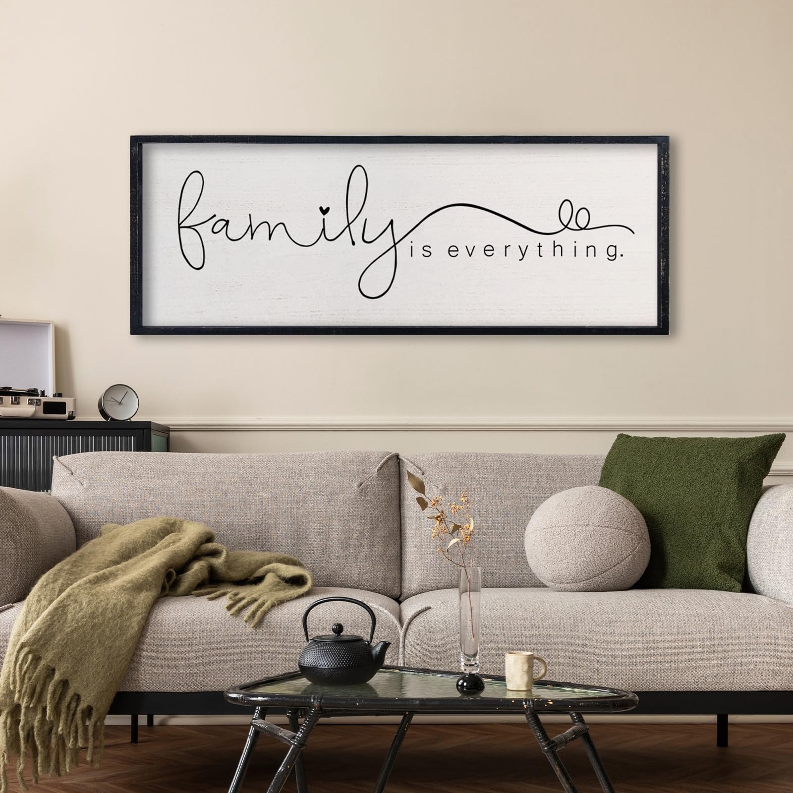 comurdyo Family is Everything Wall Decor Sign 32"x12" Inch Living Room ...