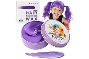Purple Temporary Hair Color Wax for Kids, Washable Style Hair Dye for Teens, Colored Hair Styling Mud for Girls Boys, DIY Ins