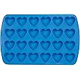 Wilton Easy-Flex Heart-Shaped Silicone Mold, 24-Cavity, Blue, for Ice Cubes, Gelatin, Baking and Candy, 13 x 10.5 in. (33 x 2