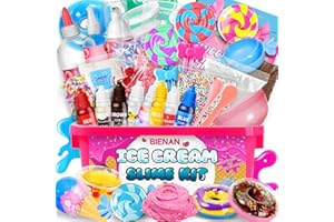 Gift Butter Slime Kit for Girls 10-12, Ice Cream Making Kit With Cloud and Foam Varieties, Ideal Birthday Christmas Easter Ne