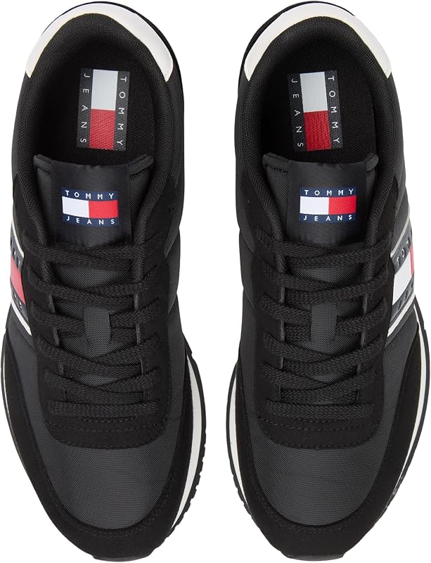 Runner Sneaker Hombre Classic Runner con Cordones, Negro (Black), 44