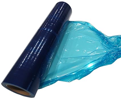Schutzfolie 500mmx100m blau Polyethylen-Folie 50my widerstandsfähig Klebefolie Fensterfolie Plastikfolie Strechfolie