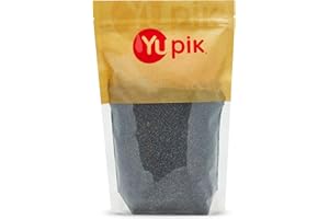 Yupik Raw Poppy Seeds, 1 kg, 6 Count, Gluten-Free, Non-GMO, Kosher, Vegan, Ideal for Seasoning, Baking, Filling & Topping