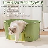 Vealind Cat Litter Tray High Sided Low Entry 45L x 36W x 22.5H cm view 3