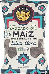 Siete Family Foods, Chips Tortilla Corn Sea Salt Maiz Blue Red, 7.5 Ounce
