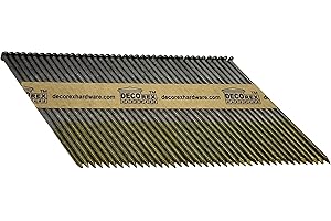 3 1/2" x .120 Ring Shank Strip Nails, Paper Collated, Clipped Head, Hot Dip Galvanized (30-34 Degree) - 1000pcs Box (DHSNR-31