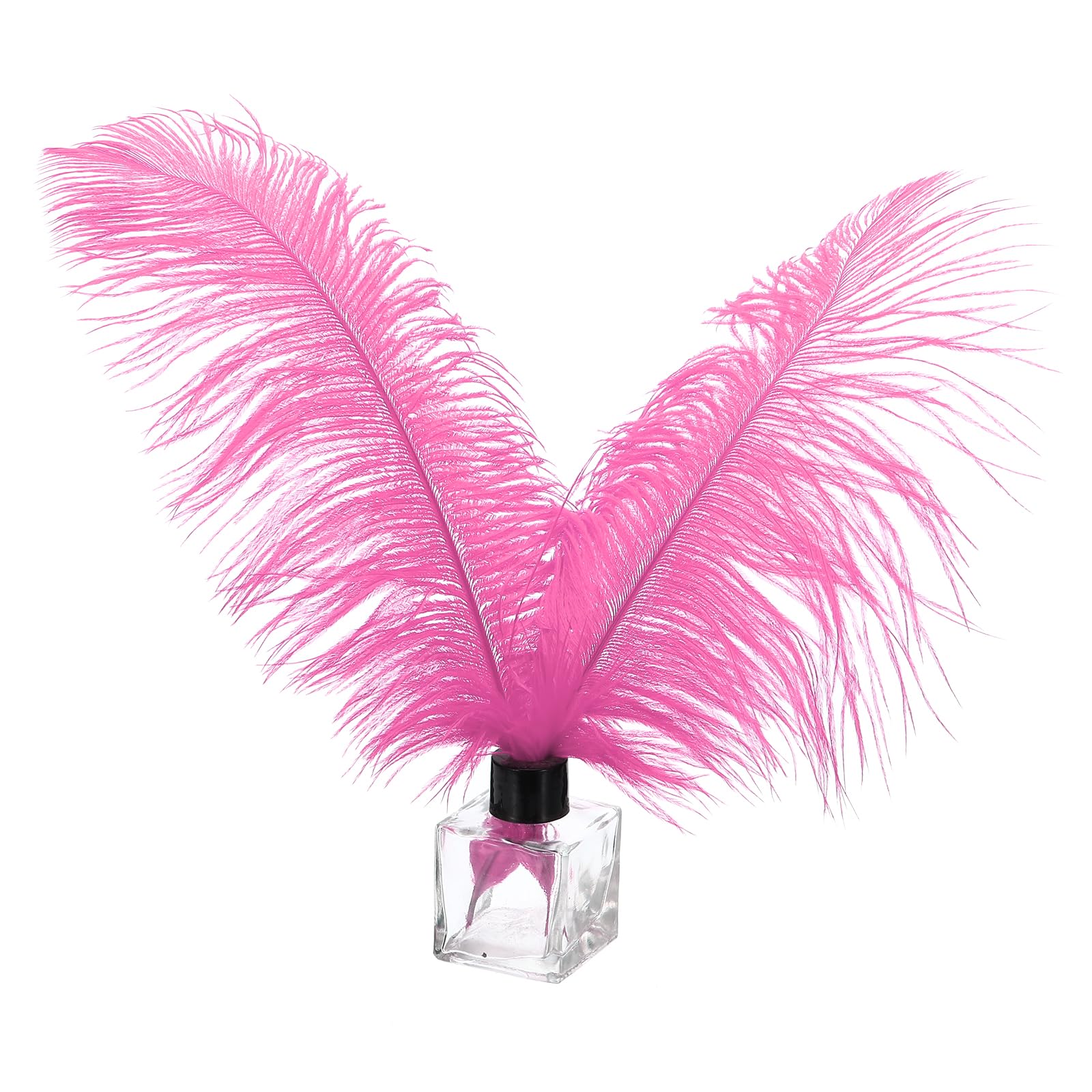 PATIKIL 30 Pcs Natural Ostrich Feathers Bulk 12-14 Inch/ 30-35 cm Large Ostrich Feathers for Crafts Home Decoration Wedding Party Vase Decor (Rose Red)