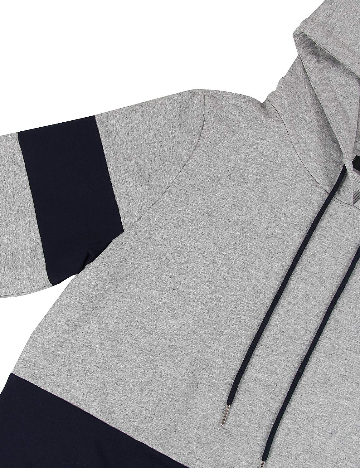 Blooming Jelly Women\'s Casual Pullover Hoodies Striped Color Block Long Sleeve Shirt Hooded Crewneck Sweatshirts Top(L, Navy Blue)