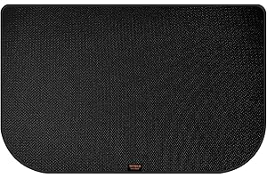 TOTIDYH Fireplace Hearth Rug, 42 X 24 inches Fireproof Fireplace Mat, Silicone and Fiberglass Black Fire Resistant Pad for Kitchen Wood Stove Floor Protector Indoor Outdoor