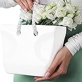 Ceramic Purse Vase for Flowers – Decorative Cute Funky Bag Flower Vase for Centerpieces – Handmade Handbag Shaped Vases for B