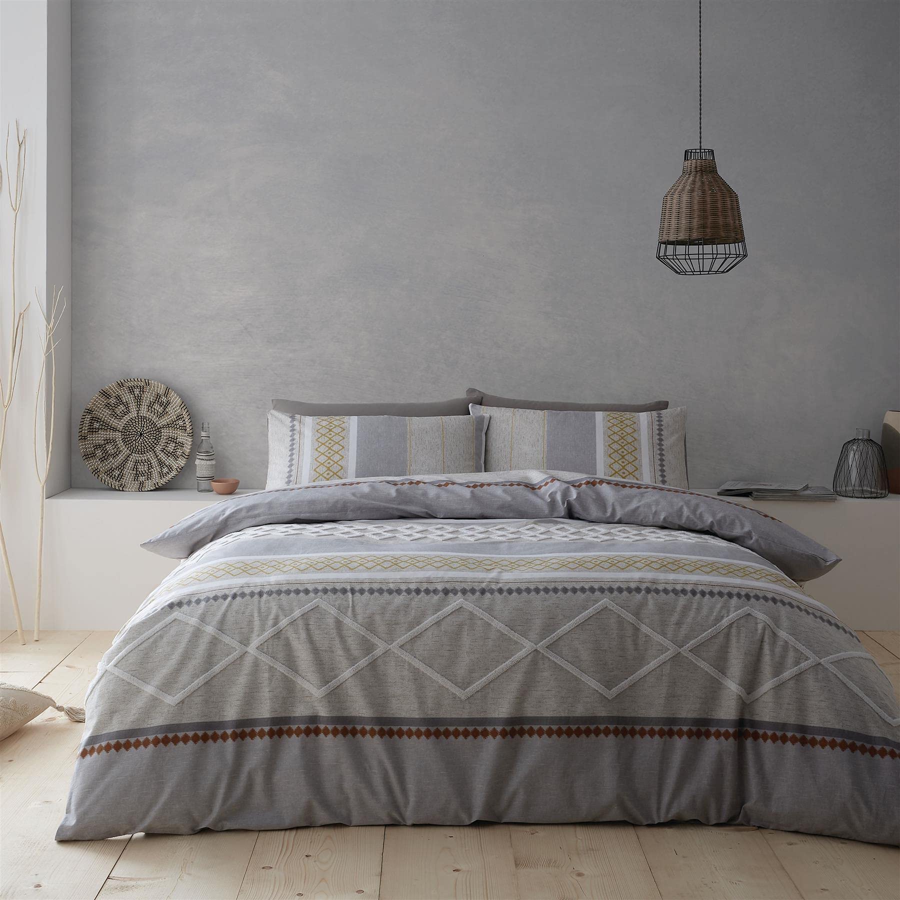 Pineapple Elephant Kadin Cotton Single Duvet Set Natural