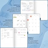 Clever Fox Teacher Planner – Undated 18x25cm Hardcover Mystic Blue view 5