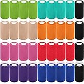 Treela 36 Pcs Self Adherent Bandage 4" X 5 Yard Wrap Breathable Cohesive Bandage Elastic Adhesive Tape for Stretch Athletic Sports Wrist Ankle(Assorted Color)