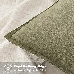 MIULEE Decorative Linen Euro Sham Pillow Covers