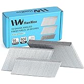 HW HAMWOO 16 Gauge Angled Finish Nails, 20-Degree,Galvanized Assorted Size Project Pack, for Pneumatic, Electric Angled Finish Nailer(1-1/4", 2", 2-1/2",900Pack)