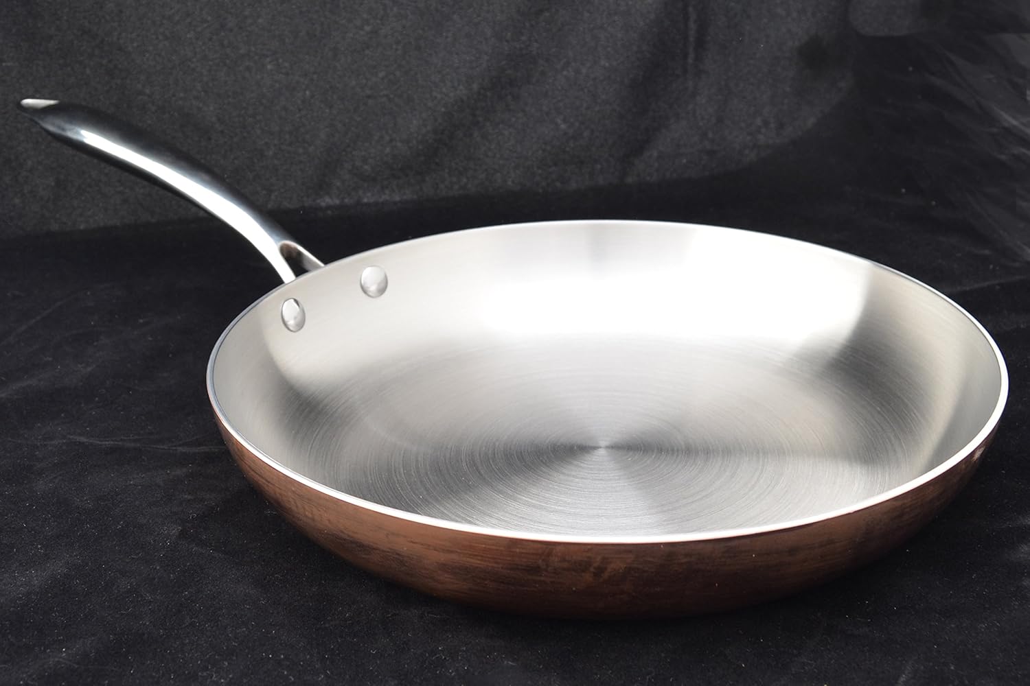 3.5mm thick Kila Chef 11" Tri-Ply Copper Bottom Frying Pan (0.5mm copper): Kitchen & Dining