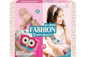jackinthebox Fashion Themed Art and Craft Kit for Girls, has 3 Craft Projects in 1 Box, Bring Out The Fashionista in The Little one, Makes The Best Girl Gift for Ages 6 7 8 9 10 Years
