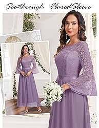 Wedtrend Women's Bridesmaid Dresses, 3/4 Flared