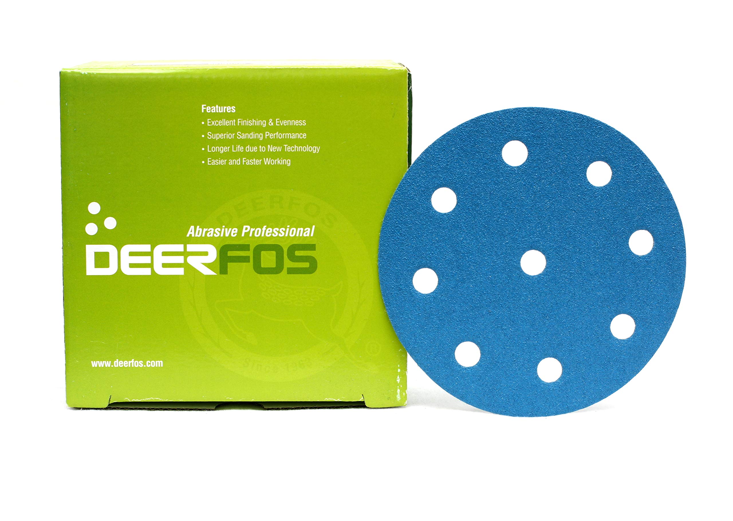 125mm Wet and Dry Sanding Discs for FESTOOL Rotex Pads Film Sandpaper 9 Hole Pack of 50 P40