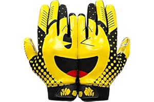 Eternity Gears Smiley Youth Football Gloves - Tacky Grip Youth Football Gloves