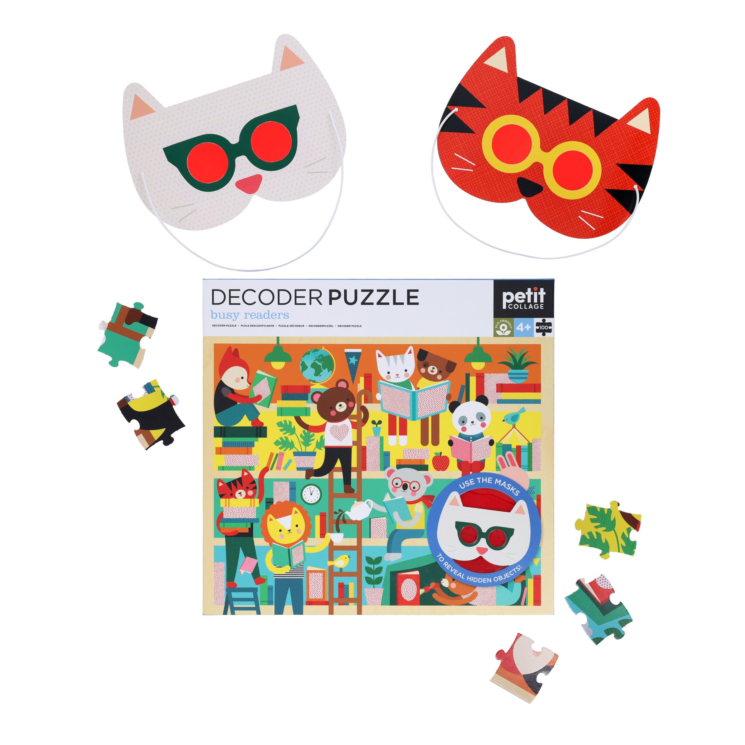 Petit Collage Readers Decoder Puzzle, 0810073341920