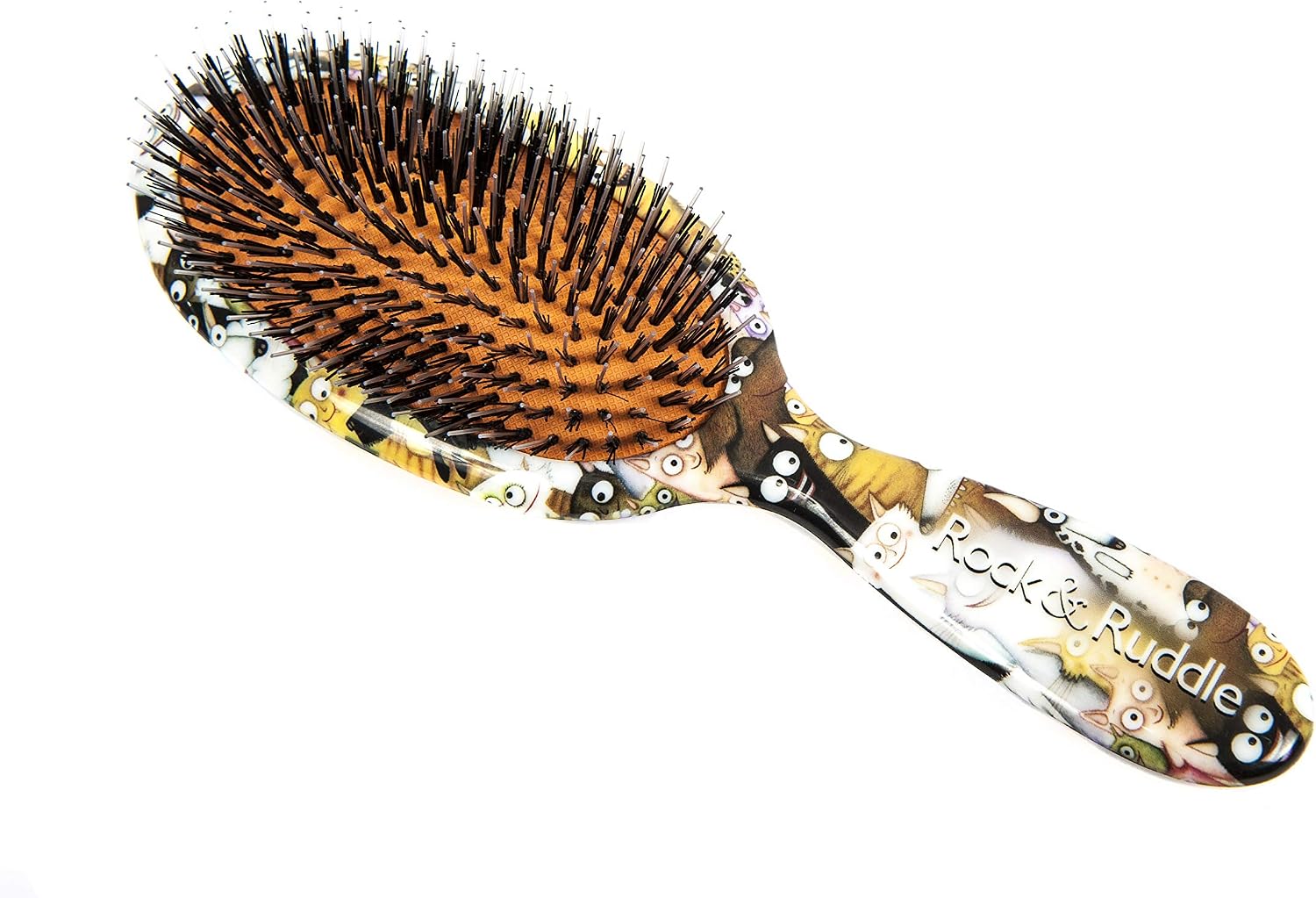 Rock & Ruddle Natural Mixed Boar Bristle Hair Brush for Women and Kids (Large, 21cm) - Image 3