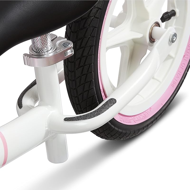 Air Ride Balance Bike, bici per bambini da 1,5 a 5 anni, bici senza pedali rosa e bianca